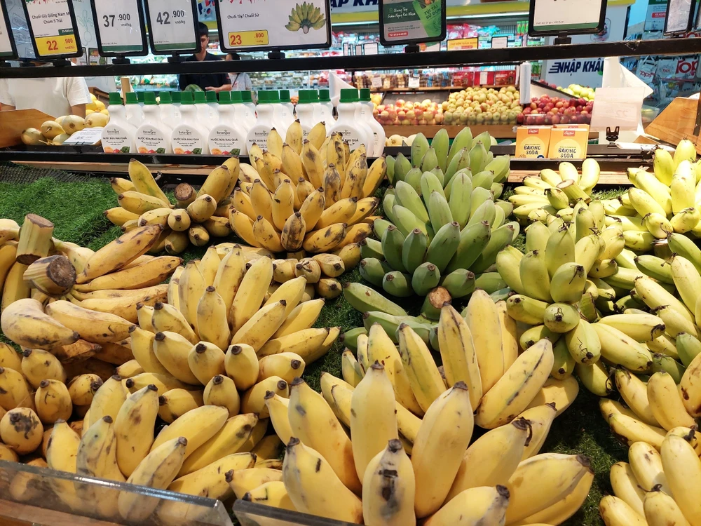 Chuối được bày bán tại siêu thị trong nước. Ảnh minh họa: AH