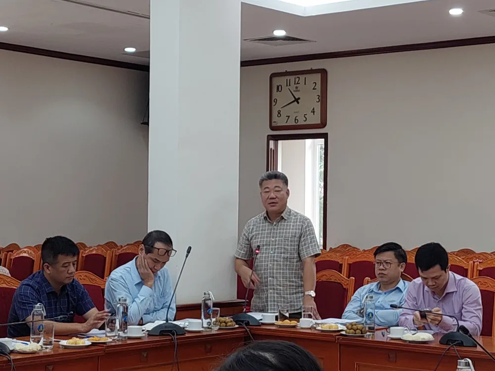 Ông Nguyễn Hữu Thiện, Cục trưởng Cục Kiểm lâm thông tin tại họp báo. Ảnh: AH nguyễn-hữu-thiện-cục-trưởng-kiểm-lâm