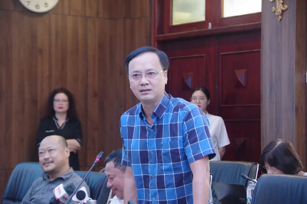 Ông Phan Quang Minh, Phó Cục trưởng Cục Thú y trao đổi tại họp báo. Ảnh: AH xuất siêu gần 8,3 tỉ USD...jpg