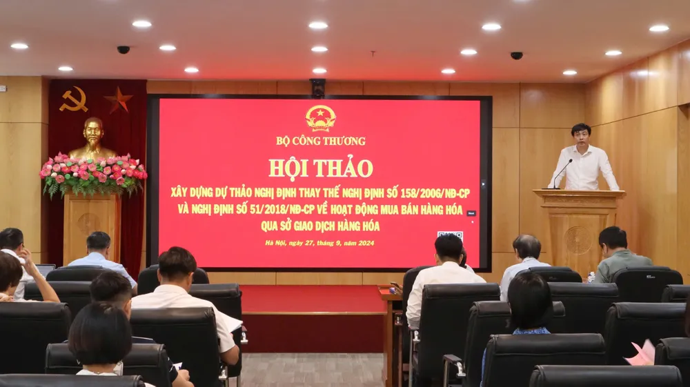 Ông Bùi Nguyễn Anh Tuấn, phát biểu mở đầu Hội thảo. sở giao dịch hàng hoá.jpg