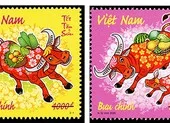 Phố phường Đà Nẵng rực rỡ trước Tết Tân Sửu ảnh 10 Ra mắt bộ tem tết Tân Sửu có thiết kế đậm chất dân gian