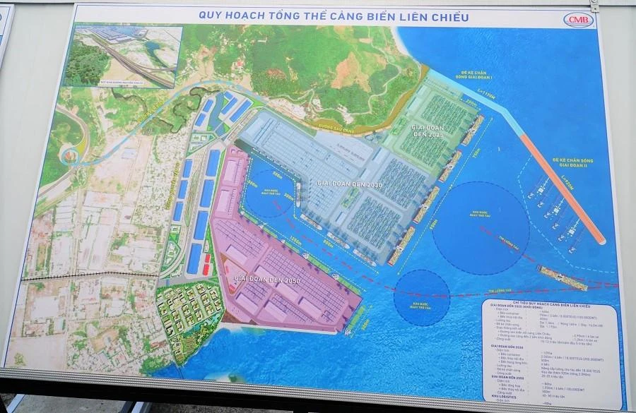 Quy hoạch tổng thể cảng biển Liên Chiểu. Ảnh: TA