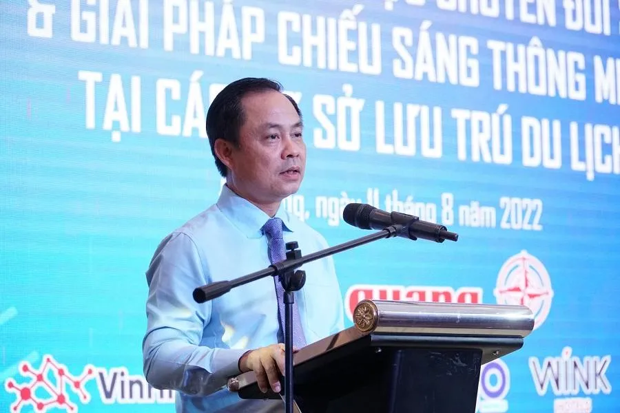 Ông Nguyễn Xuân Bình, Phó Giám đốc Sở Du lịch TP Đà Nẵng, phát biểu tại hội thảo. Ảnh: TA Ông Nguyễn Xuân Bình, Phó Giám đốc Sở Du lịch TP Đà Nẵng, phát biểu tại hội thảo. Ảnh: TA