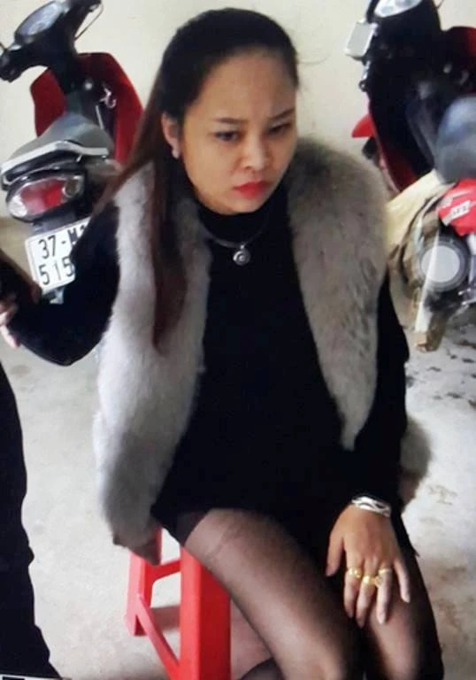 Huyền khi bị bắt giữ.