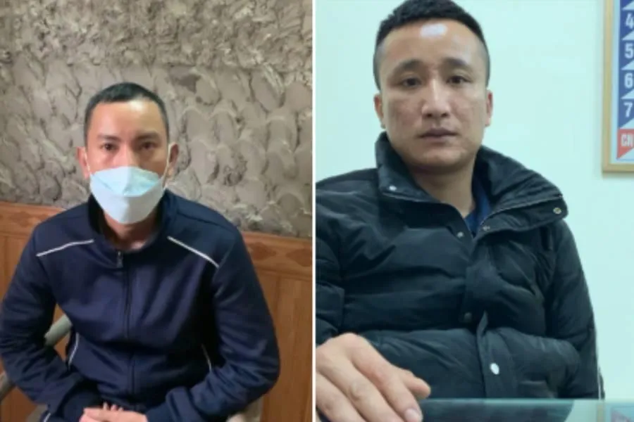 Bị can Nguyễn Văn Thiệu và Tạ Đức Nhật. Ảnh: CA