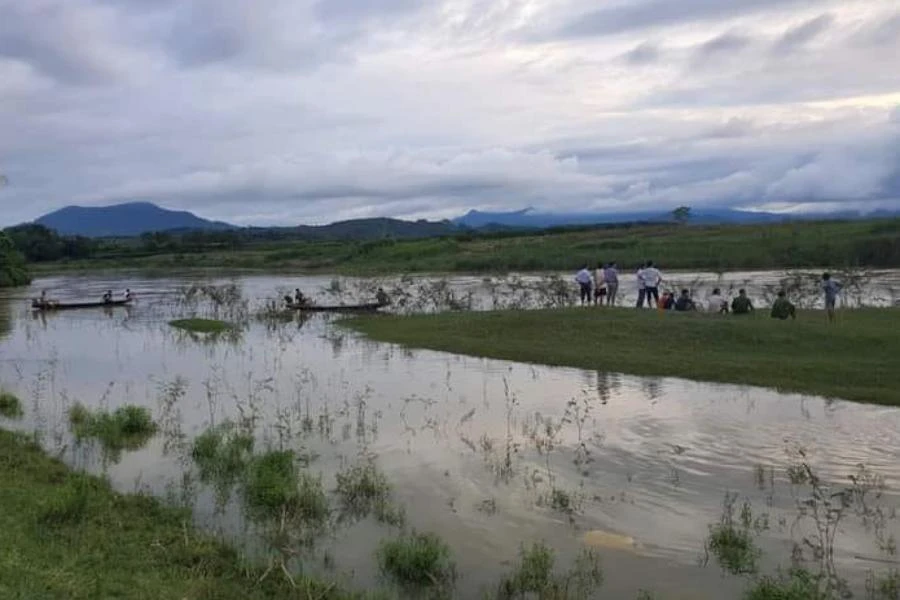 Khu vực em An bị nước cuốn mất tích.