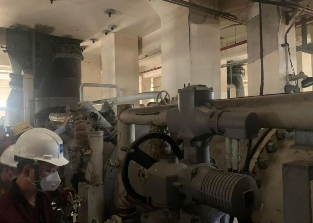 Khu vực bên trong nhà máy xảy ra sự cố. Khu vực bên trong nhà máy xảy ra sự cố.