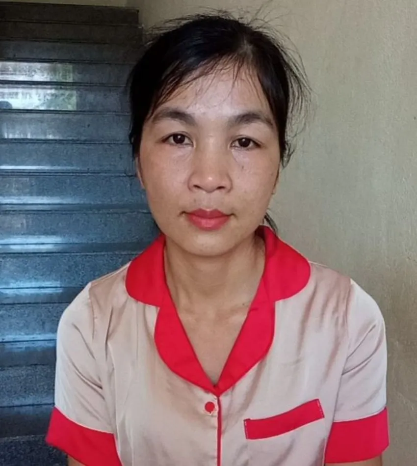 Nguyễn Thị Vân lúc bị bắt giữ. Nguyễn Thị Vân lúc bị bắt giữ.