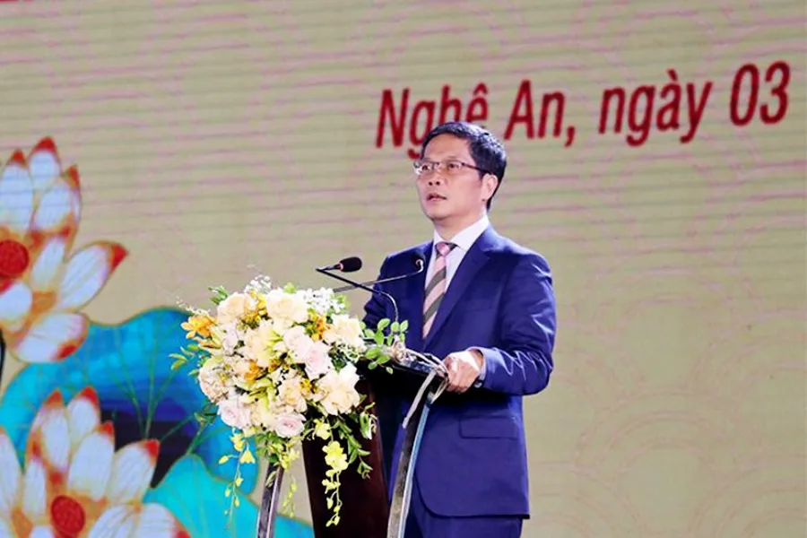 Ông Trần Tuấn Anh, Ủy viên Bộ Chính trị, Trưởng Ban Kinh tế Trung ương phát biểu tại lễ kỷ niệm.