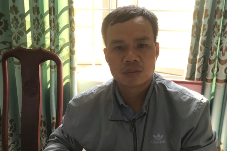 Bị can Lô Văn Đức tại cơ quan điều tra. Ảnh: HT.