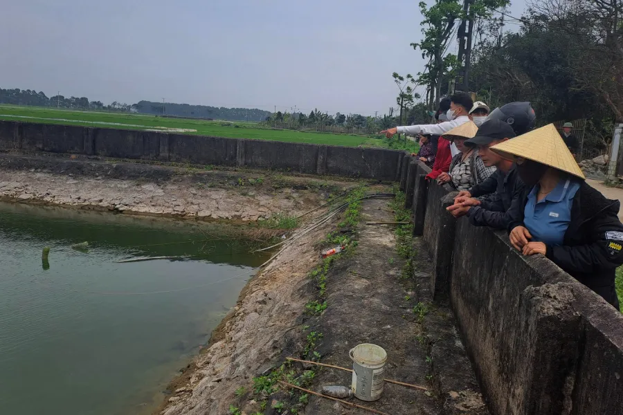 Góc giếng làng- nơi phát hiện vụ việc.