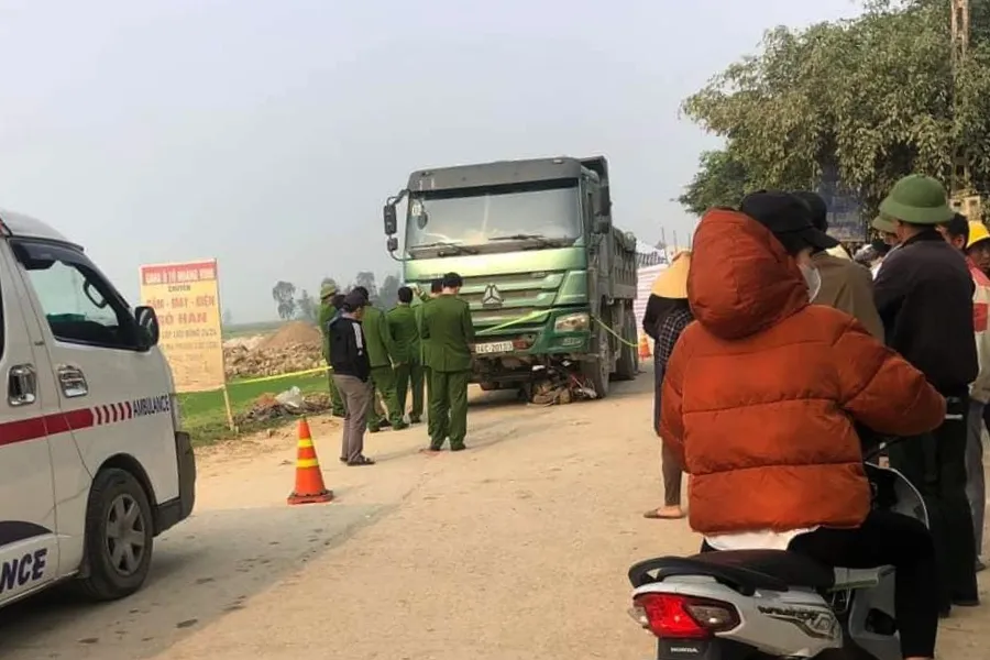 Hiện trường vụ tai nạn.