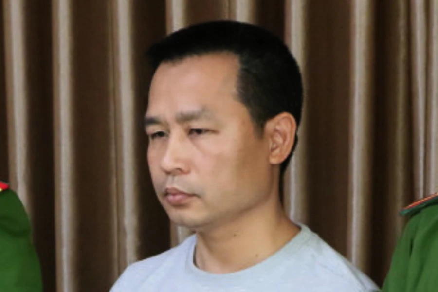 Bị can Tuân tại cơ quan điều tra. Ảnh: CA.