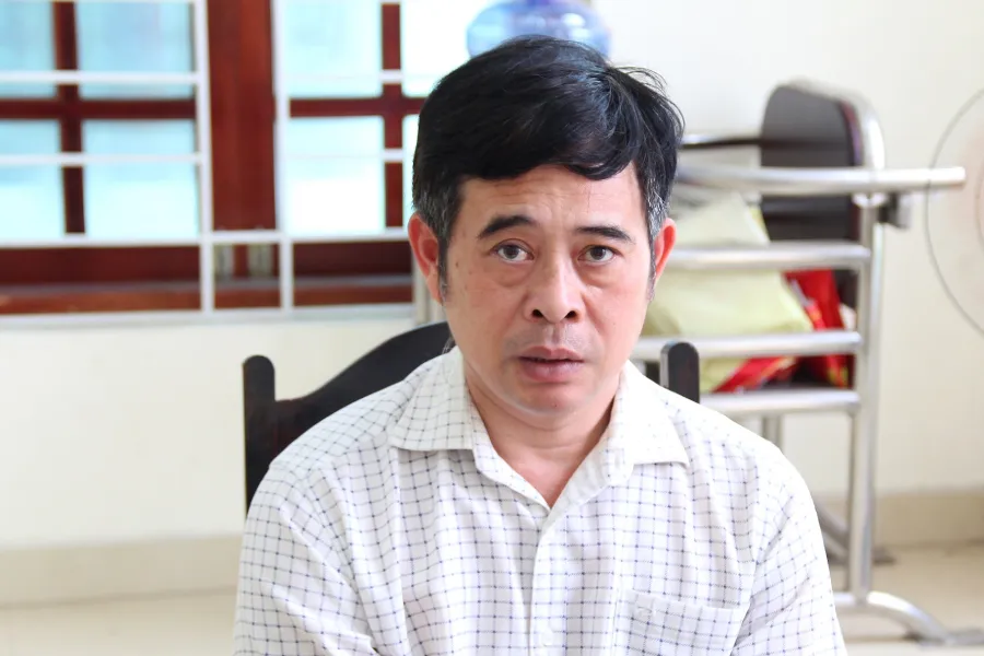 Bị can Trần Anh Tuấn tại cơ quan công an.