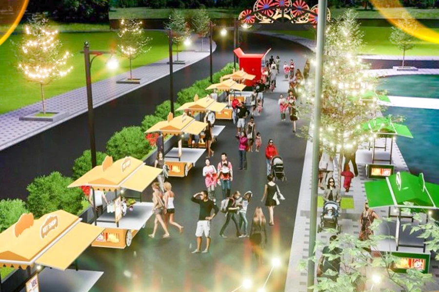 Phố ẩm thực Nguyễn Du sẽ được khai trương vào tối 27-4-2023.