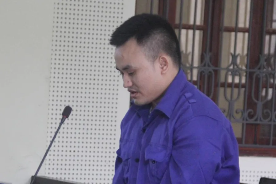 Bị cáo Lê Văn Hùng tại phiên tòa sơ thẩm.