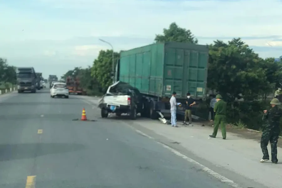 Hiện trường vụ tai nạn.