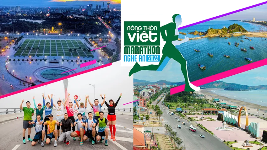 Poster quảng bá Giải Marathon "Về miền ví, giặm" 2023. Poster quảng bá Giải Marathon "Về miền ví, giặm" 2023.