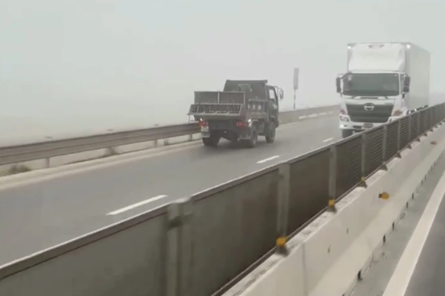 Xe tải do anh Sơn điều khiển chạy ngược chiều trên đoạn cao tốc Diễn Châu- Nghi Sơn. Đã tìm ra tài xế ‘liều mạng’ chạy ngược chiều trên cao tốc ở Nghệ An