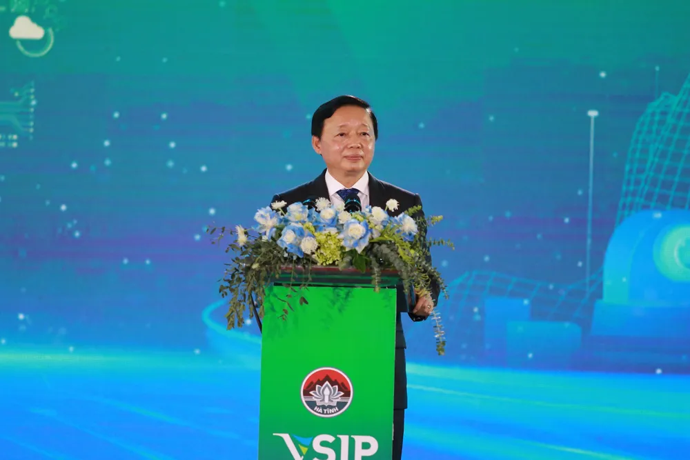 Phó Thủ tướng Chính phủ Trần Hồng Hà phát biểu chỉ đạo tại Lễ khởi công. Tran-Hong-Ha.jpg