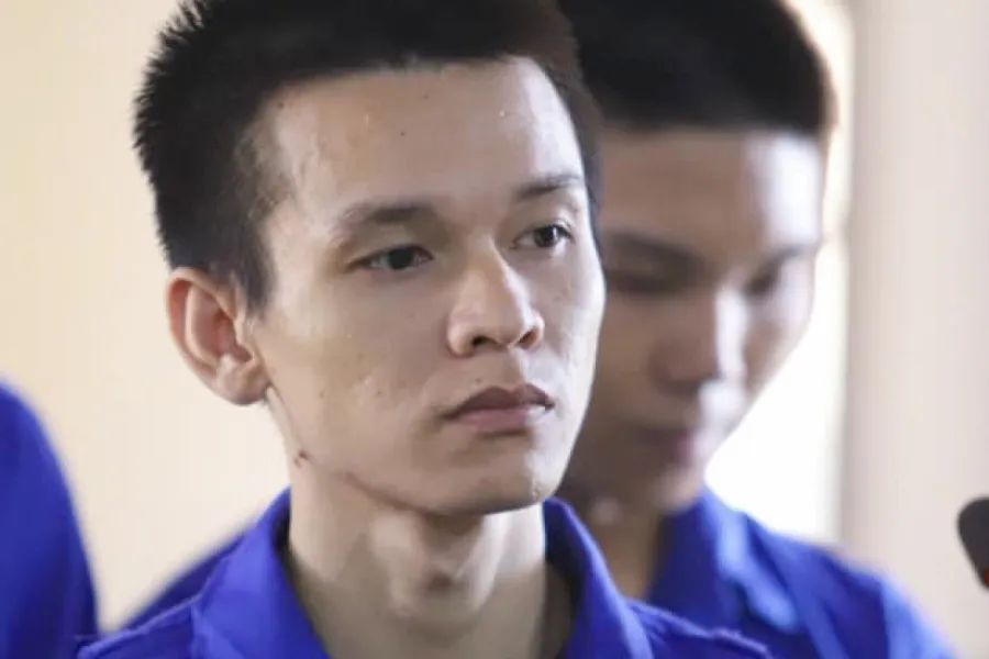 Bị cáo Trần Gia Bảo tại phiên toà sơ thẩm. tuyên tử hình