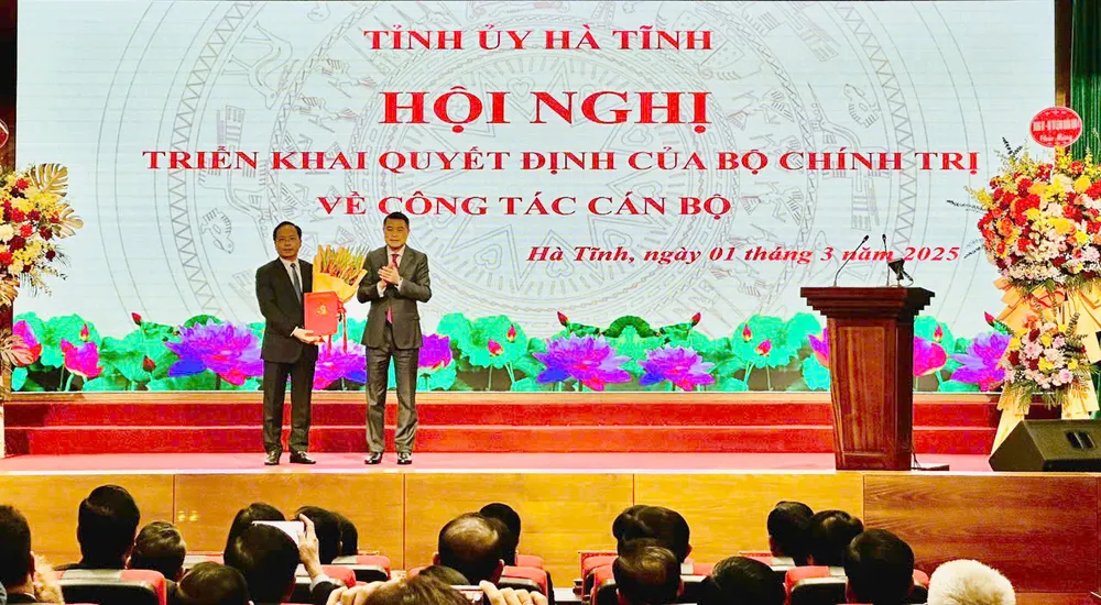 Ông Nguyễn Duy Lâm làm Bí thư Tỉnh ủy Hà Tĩnh