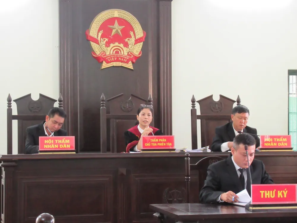 HĐXX của vụ án. Ảnh: YC HĐXX của vụ án. Ảnh: YC