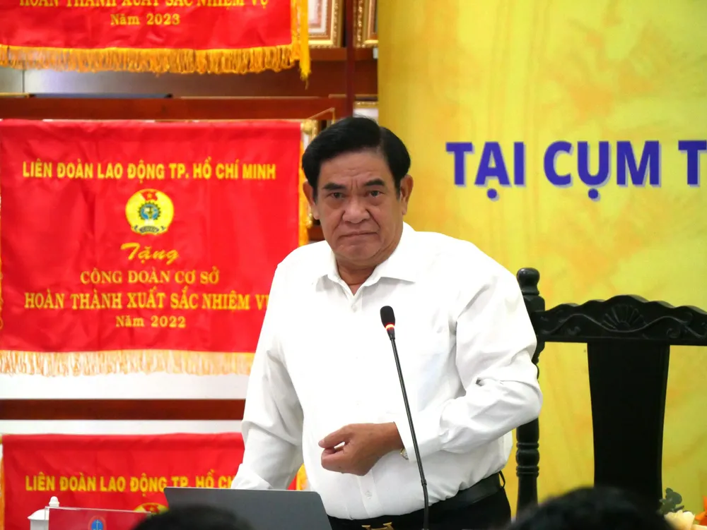 Ông Tống Anh Hào (nguyên Phó Chánh án TAND Tối cao) phát biểu tại hội thảo. Ảnh: TRẦN LINH de-xuat-an-le-tong-anh-hao.jpg