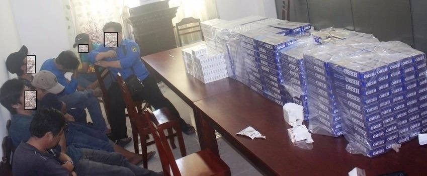 Số thuốc lá ngoại nhập lậu và đương sự liên quan.