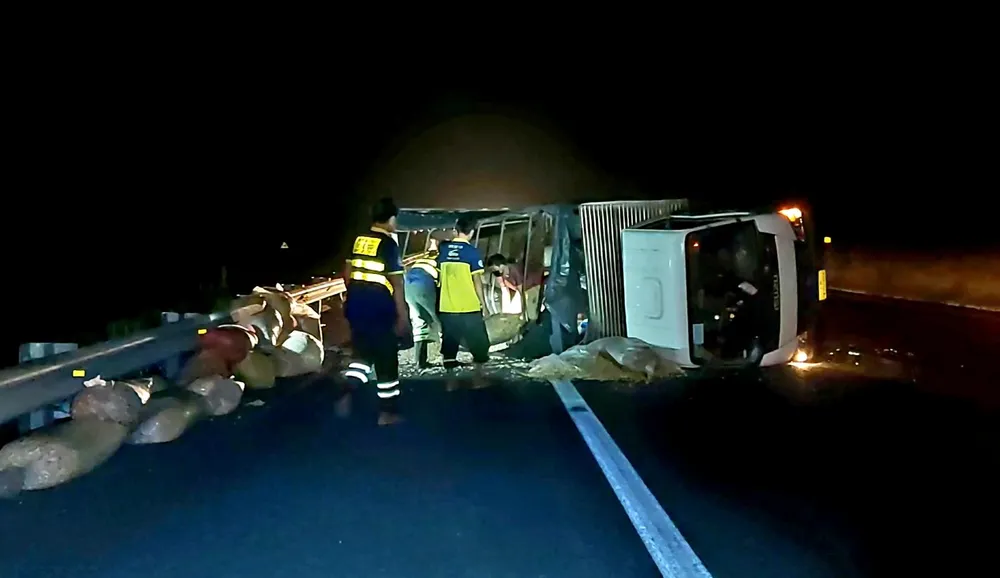 Hiện trường vụ tại nạn. Ảnh: THẢO VY