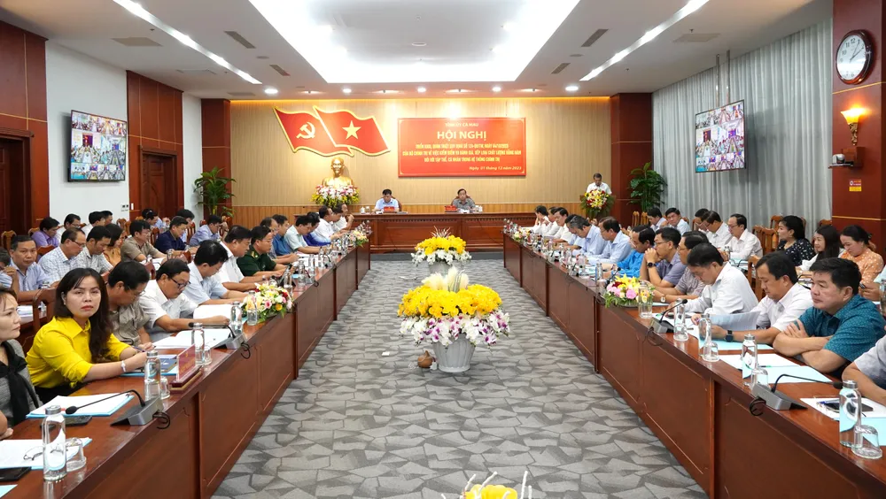 Ban Thường vụ Tỉnh ủy Cà Mau chỉ đạo kiểm điểm đánh giá xếp loại năm 2023