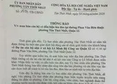 Cảnh báo về dự án 'ma' ở đường Phan Văn Hớn, quận 12