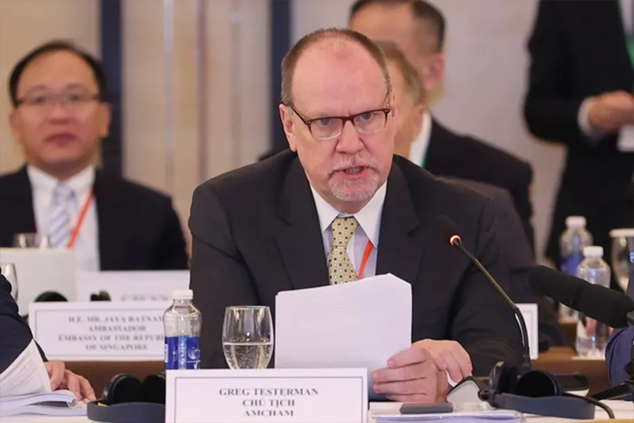 Ông Greg Testerman,Chủ tịch Hiệp hội Doanh nghiệp Mỹ tại Việt Nam (AmCham).