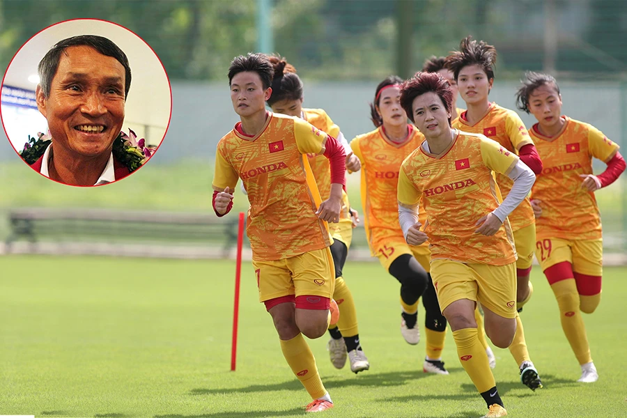 Thầy trò HLV Mai Đức Chung xem đây là trận cọ xát quý để khởi động chiến dịch World Cup. Ảnh: ANH PHƯƠNG