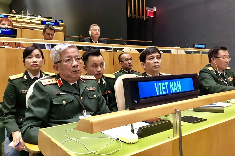 Thượng tướng Nguyễn Chí Vịnh tham dự Hội nghị của Liên hợp quốc về gìn giữ hòa bình năm 2019. Ảnh tư liệu w-P12-anh2.jpg