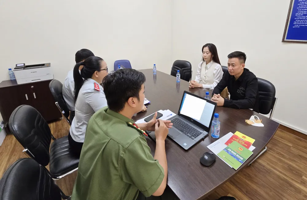 Bà Nguyễn Thị Lệ Nam Em trong buổi làm việc với Sở TT&TT TP.HCM hồi tháng 3. Ảnh: Sở TT&TT TP.HCM Nam Em
