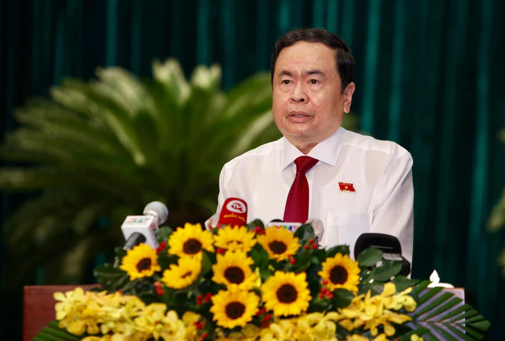 Phó Chủ tịch thường trực Quốc hội Trần Thanh Mẫn phát biểu tại kỳ họp. Ảnh: NGUYỆT NHI