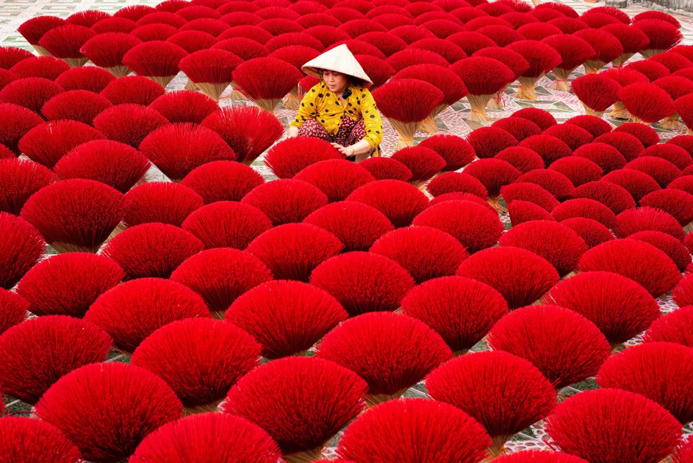 Những ngày gần đây, làng nhang Lê Minh Xuân (huyện Bình Chánh, TP.HCM) đang tất bật chuẩn bị cho đơn hàng Tết. Nơi đây là một trong những cơ sở sản xuất nhang lâu đời nhất khu vực Nam bộ.