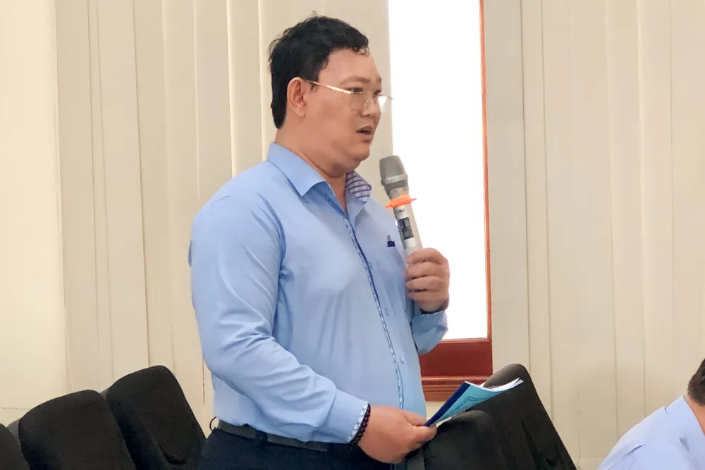 Ông Giang Ngọc Phương, Phó Tổng Giám đốc Công ty cổ phần KCN Hiệp Phước, kiến nghị cần gỡ vướng 80 hecta đất tại KCN Hiệp Phước. Ảnh: BẢO PHƯƠNG Ông Giang Ngọc Phương, Phó Tổng Giám đốc Công ty cổ phần KCN Hiệp Phước, kiến nghị cần gỡ vướng 80 hecta đất tại KCN Hiệp Phước. Ảnh: BẢO PHƯƠNG