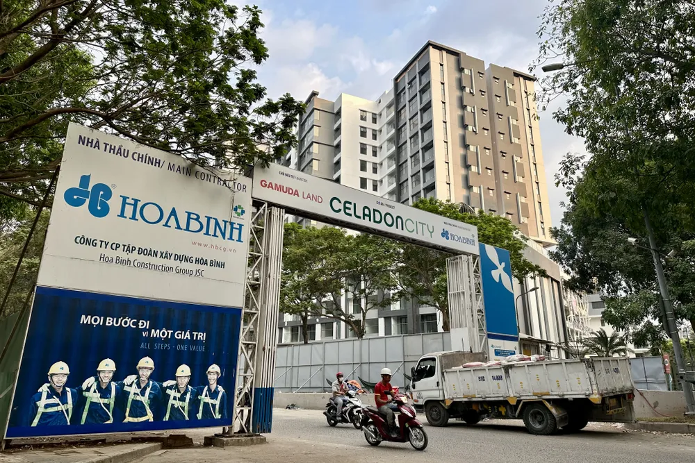 Dự án khu liên hợp thể dục thể thao và dân cư Tân Thắng (Celadon City). Ảnh: BẢO PHƯƠNG