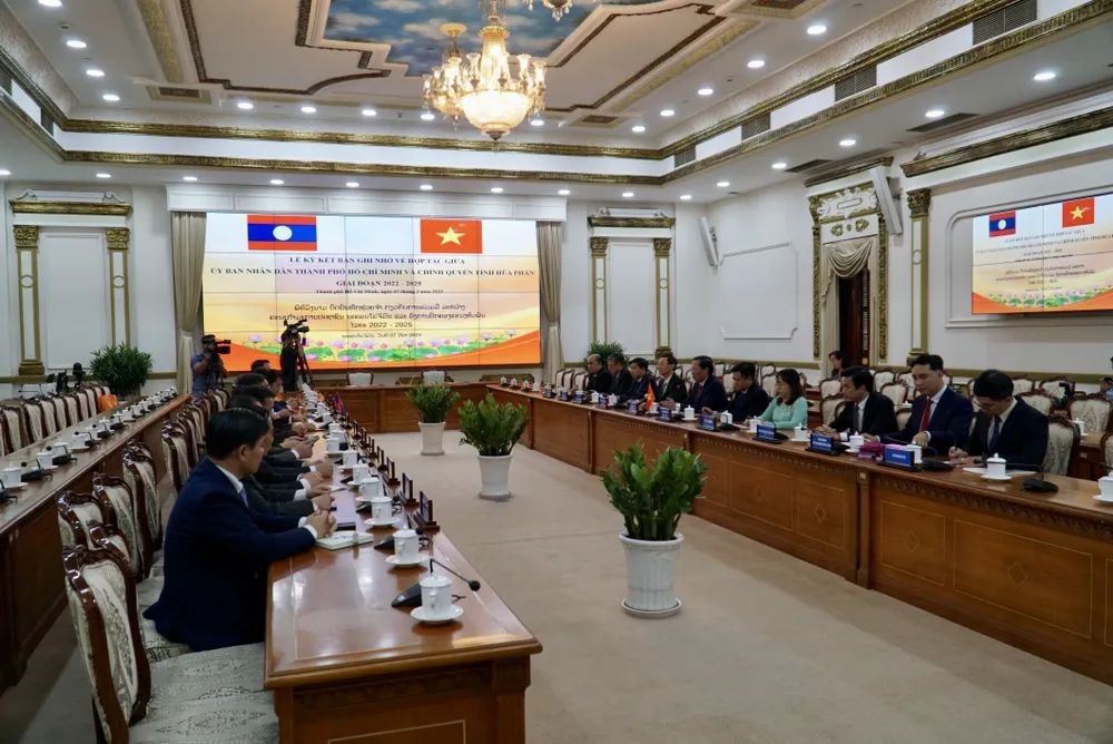 Toàn cảnh buổi tiếp. Ảnh: BP