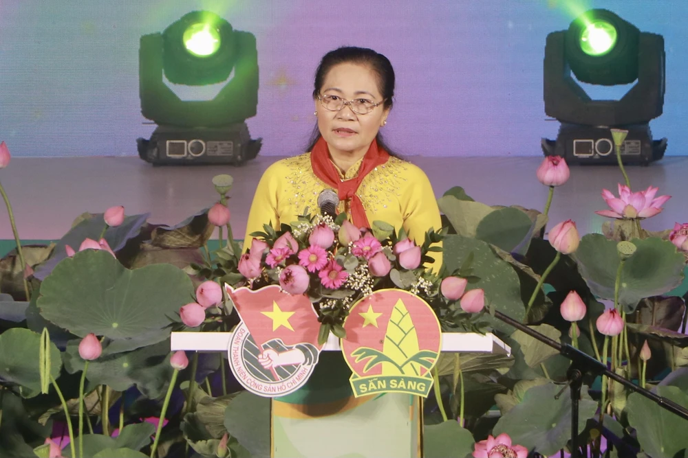 Chủ tịch HĐND TP.HCM Nguyễn Thị Lệ phát biểu tại đại hội. Ảnh: PHƯƠNG ĐẶNG