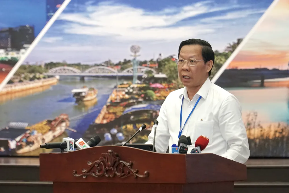 Chủ tịch UBND TP.HCM Phan Văn Mãi kiến nghị cần có cơ chế cho phép các địa phương trong vùng Đông Nam Bộ thực hiện mô hình TOD. Ảnh: BẢO PHƯƠNG Chủ tịch UBND TP.HCM Phan Văn Mãi kiến nghị cần có cơ chế cho phép các địa phương trong vùng Đông Nam Bộ thực hiện mô hình TOD. Ảnh: BẢO PHƯƠNG