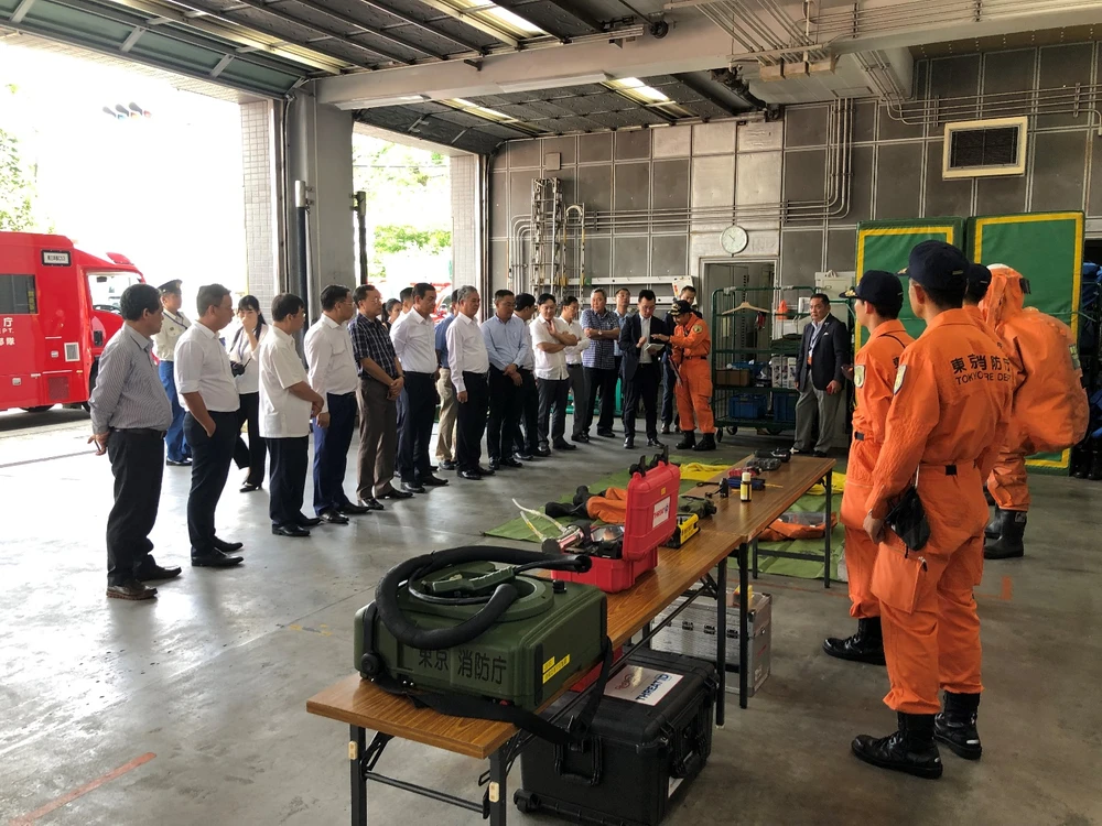 Đoàn đại biểu TP.HCM tham gia tập huấn PCCC&amp;CNCH tại Nhật Bản. Ảnh: H.T