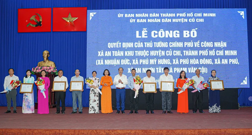 huyện Củ Chi được công nhận xã An toàn khu