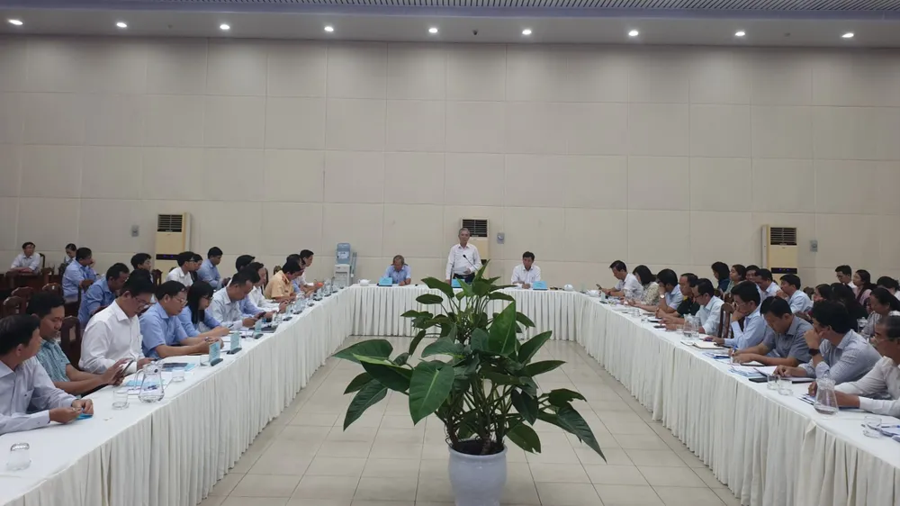 Toàn cảnh buổi làm việc. Ảnh: BẢO PHƯƠNG quận 12