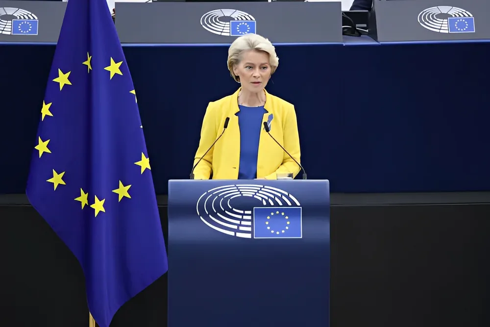 Chủ tịch Ủy ban châu Âu - bà Ursula von der Leyen. Ảnh: AFP