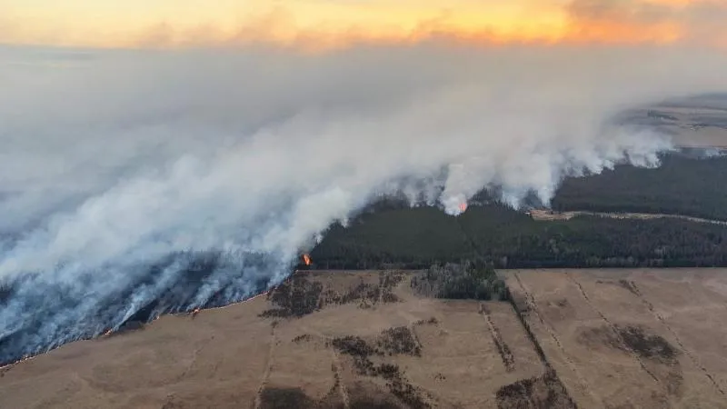 Gió mạnh khiến cháy rừng lan rộng tại khu vực bang Alberta (Canada). Ảnh: REUTERS Gió mạnh khiến cháy rừng lan rộng tại khu vực bang Alberta (Canada). Ảnh: REUTERS