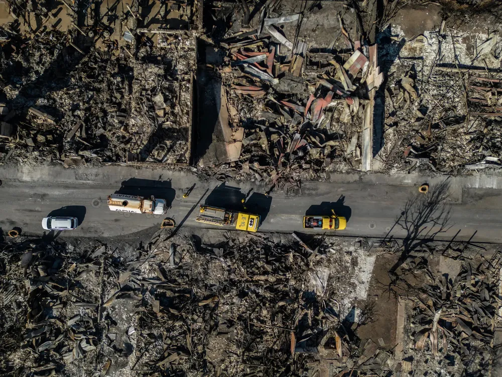 Hậu quả cháy rừng ở thị trấn Lahaina, đảo Maui, bang Hawaii (Mỹ). Ảnh: THE NEW YORK TIMES Hậu quả cháy rừng ở thị trấn Lahaina, đảo Maui, bang Hawaii (Mỹ). Ảnh: THE NEW YORK TIMES