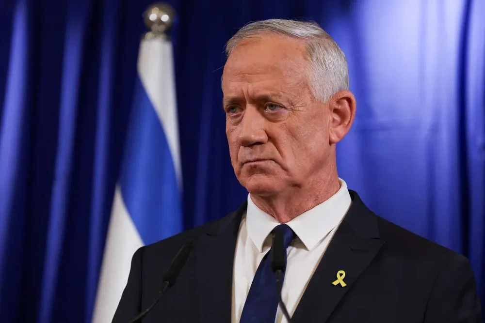 Ông Benny Gantz hôm 9-6. Ảnh: REUTERS 2024-06-09t175342z-1313985304-rc2t78ajn5wf-rtrmadp-3-israel-palestinians-politics-gantz-copy.webp